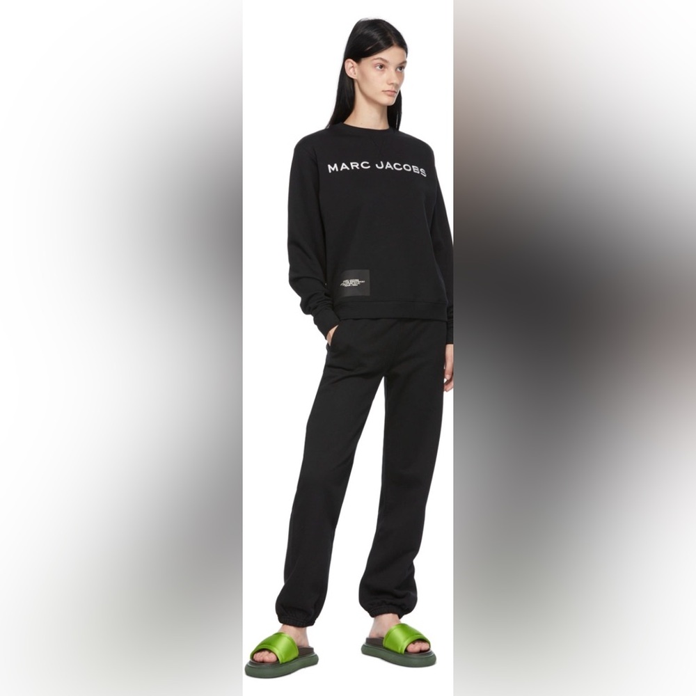 Marc Jacobs Black Crewneck Sweatshirt and sweat pants set